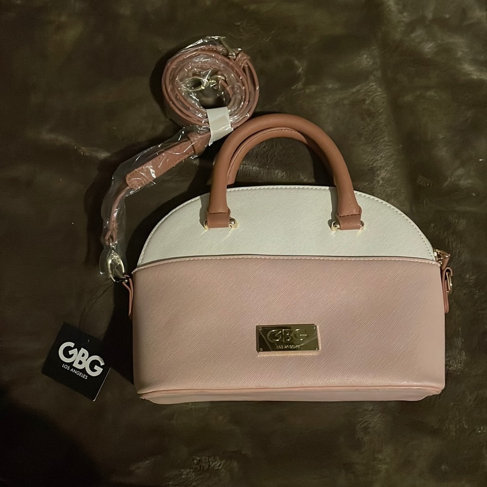 NWT Guess pink and white Katy purse